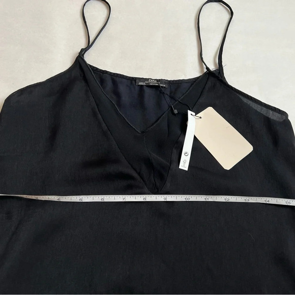 Zara black V-neck crop tank top - Picture 6 of 6